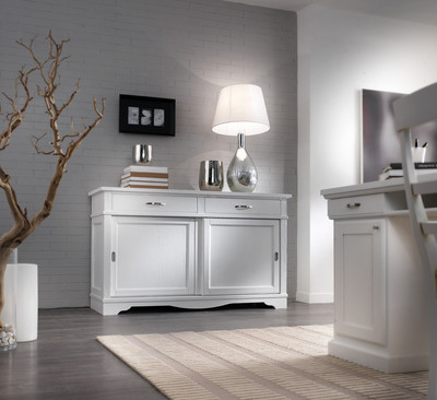 CREDENZA MADIA CONTROMOBILE  ANTE SCORREVOLI  COLORE BIANCO  CUCINA SOGGIORNO