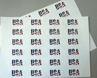 Bandera Eeuu Ovalado Sello Etiquetas, Pegatinas para Regalo Wrap, Sobres, Bolso