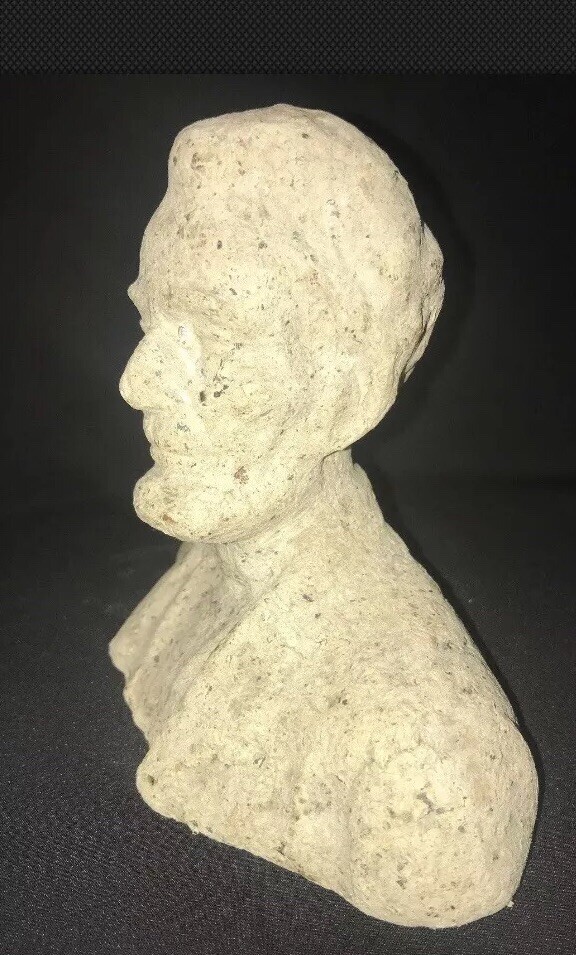 Antique Money Art Macerated Abraham Lincoln Statue