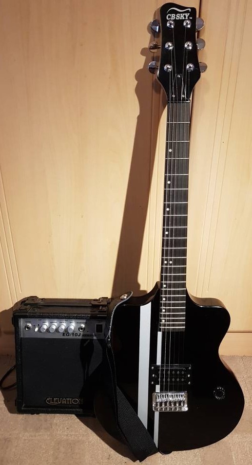 Cbsky Electric Guitar with Elevation Amplifier, Case and Electric Tuner