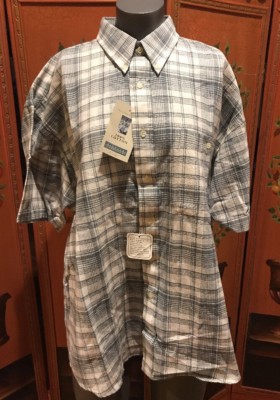 Harbour Classics Short Sleeve Sport Shirt White Blue Stiped Mens XL 17-17 1/2