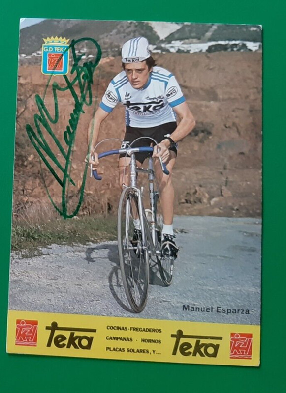 Cyclisme Carte Cycliste Manuel Esparza Ã©Quipe Teka 1979 SignÃ©E