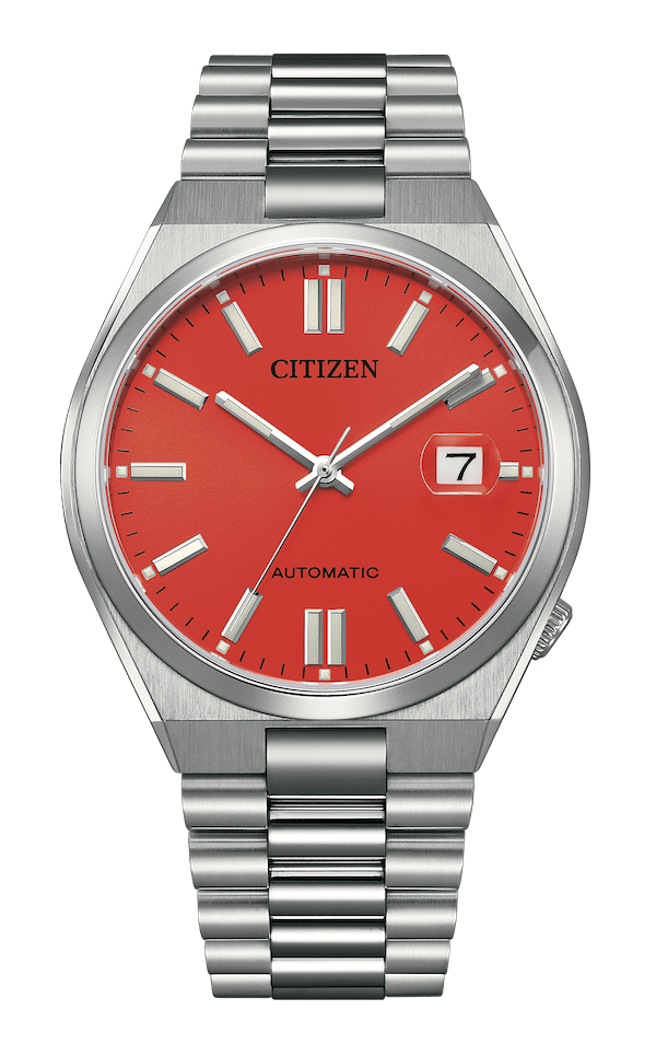 Pre-owned Citizen X Pantone Le 1999pcs Blazing Red Automatic Sapphire Watch Nj0158-89w