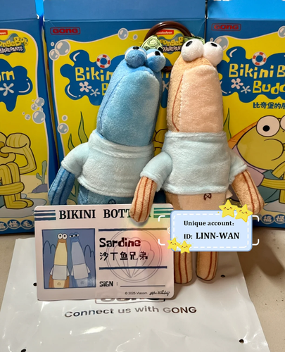 Bikini Bottom Buddies 6ビースセット Authentic POPMART SpongeBob Bikini Bottom Buddies Plush 6