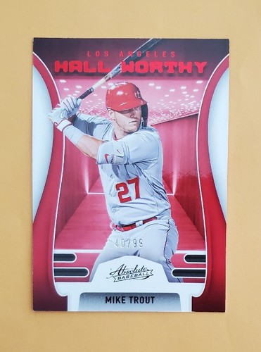 2022 Panini Absolute Spectrum Red /99 Mike Trout #HW-10 Hall