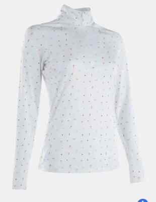 Straight Down Women SMALL Key Largo Performance Stretch 1/4 Zip Top Shirt NEW