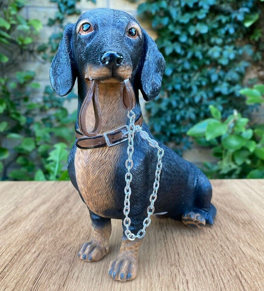 Walkies Black Dachshund Ornament Dog Daschund Dog Gift Figure Figurine