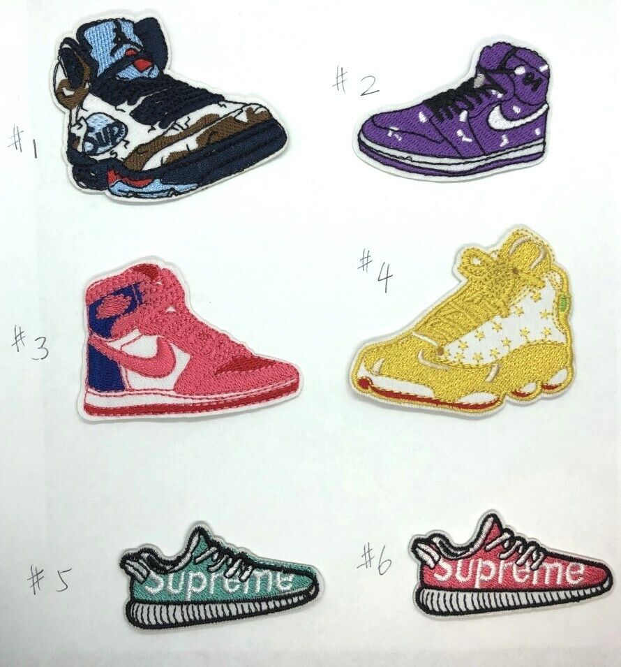 Sneaker Basketball Shoe Embroidered Patch Iron /Sew on