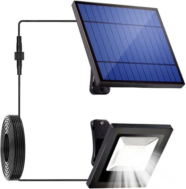 Solar Flood Light with 16FT Cord Separate Solar Panel Dusk to Dawn Waterproof