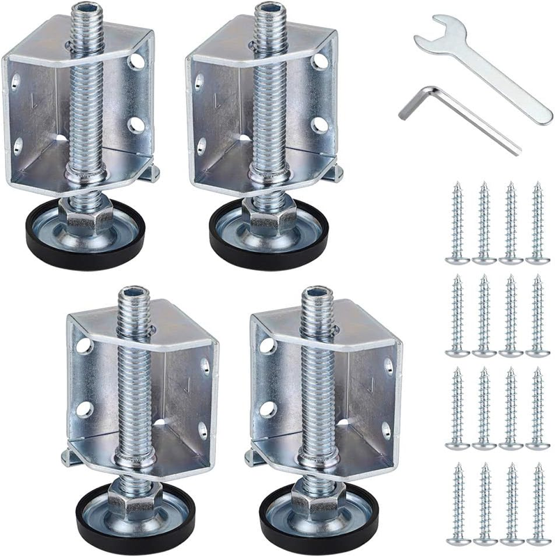 Leveling Feet 2 Left 2 Right for Furniture Workbench Table Cabinet Legs Levelers