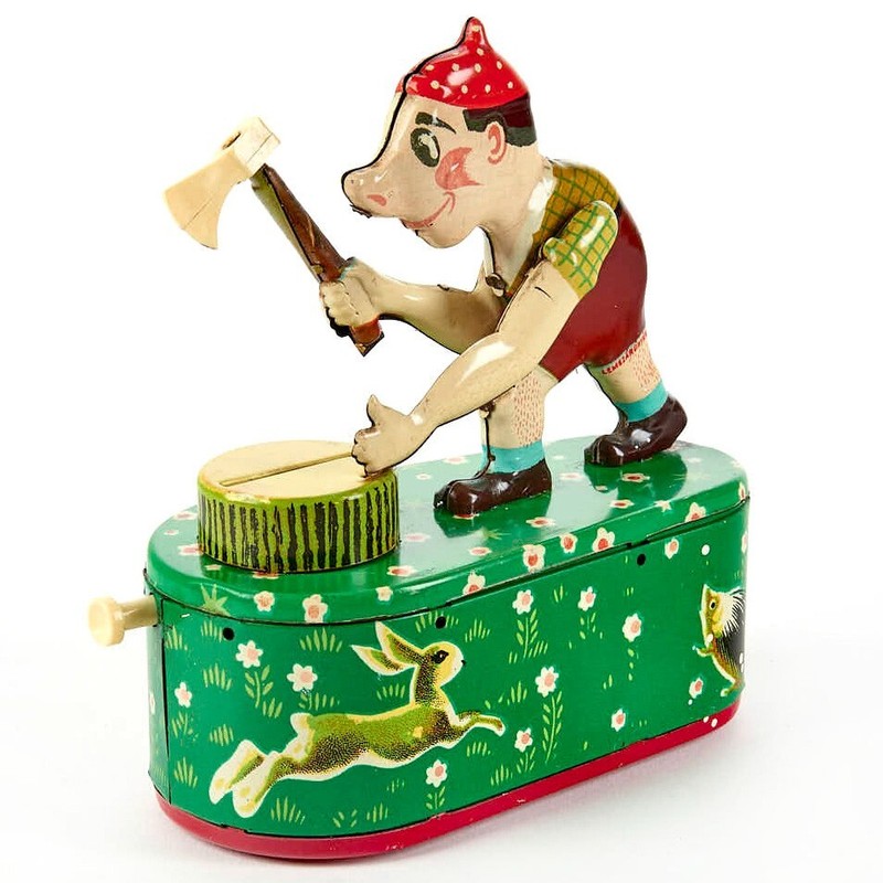 Lot 7461 Spardose Holzhacker Aus Ungarn Gemarkt 