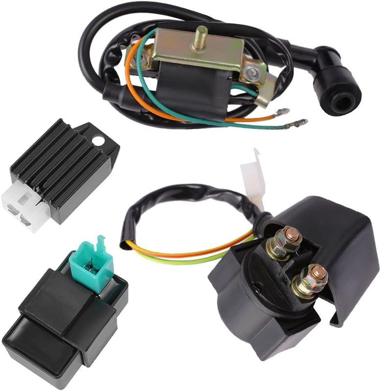 Ignition Coil CDI Regulator Rectifier Relay Kit Fits for Chinese ATV Quad 50cc 7