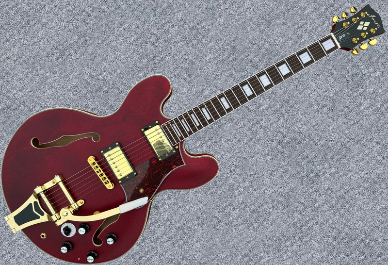 Firefly FF338PRO Semi Hollow Electric Guitar Full Size Matte Red