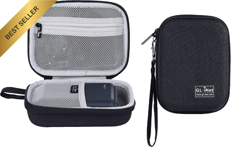 Hard Black Travel Router Carrying Case Durable Organizer Pouch for GL-AXT1800 MT