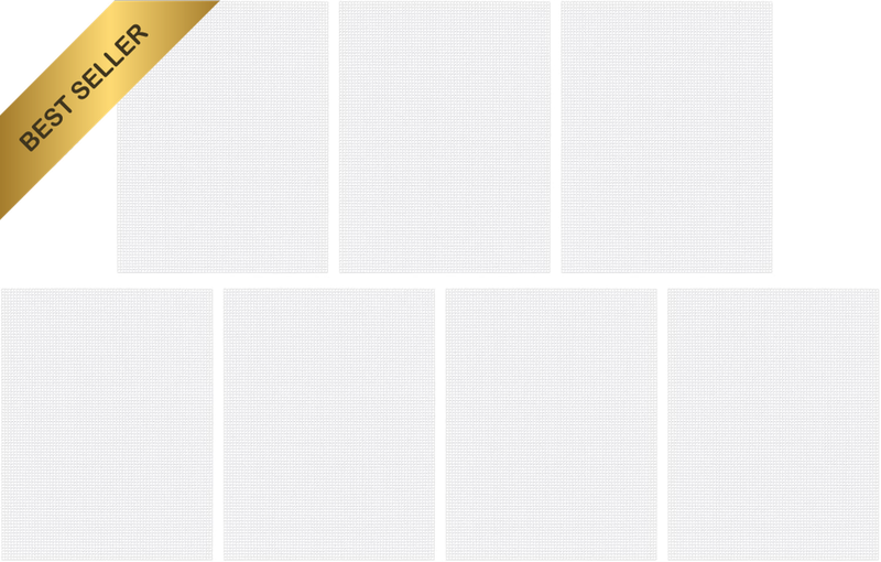 7-Piece Plastic Canvas Sheets for Needlepoint and Cross Stitch Crafting, 10.5X13