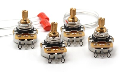 4x TAOT Custom CTS 525K Pots 3/8  Short + 2x Orange Drop .022uf 200V Caps