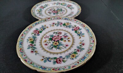 Coalport Ming Rose Bone China SET 2 Salad Plates Made in England VERY Nice