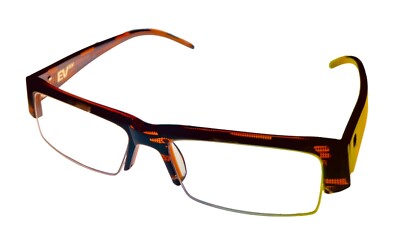 Electric Ophthalmic Eyeglass Rectangle Plastic Metal matrix Brown Resistor 54mm