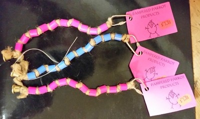 3 Tinker Toy Bird Toys / 8 1/2