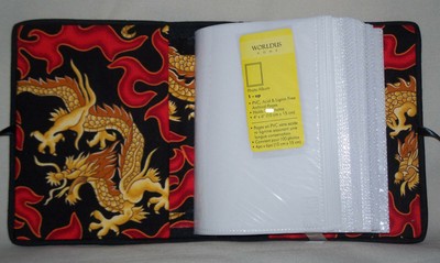 Oriental Asian Chinese Japanese Gold Dragon Handcrafted Photo Album 80 4