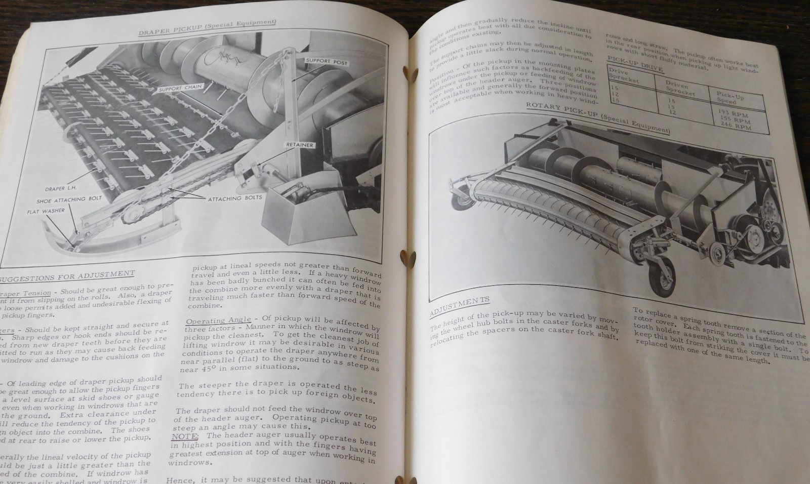 ALLIS-CHALMERS GLEANER C II SELF-PROPELLED COMBINE OPERATORS MANUAL