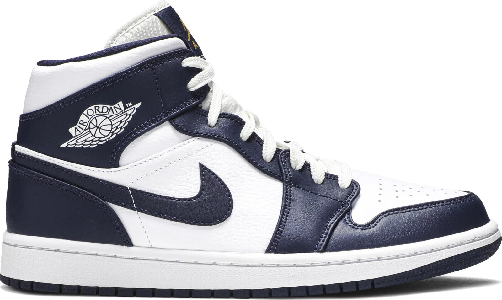 Nike Air Jordan 1 Mid 'Obsidian' White Blue 554724-174 | eBay Nike Air Jordan 1 Mid 'Obsidian' White Blue 554724-174 | eBay