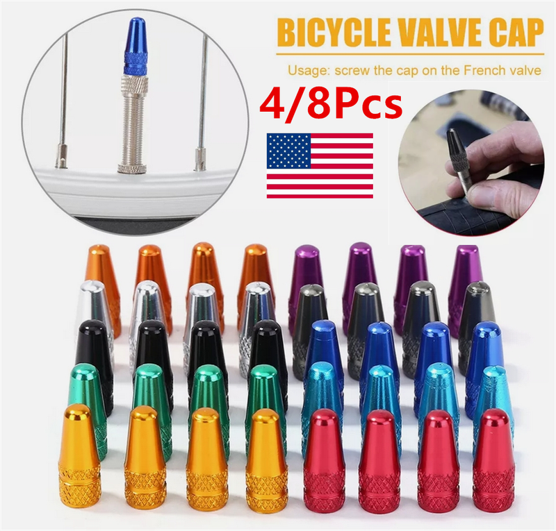 Fixie Presta Wheel Rim Tyre Stem Air Valve Caps Dust Covers Us