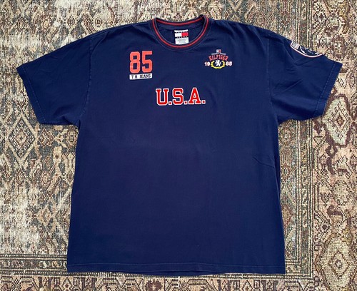 VTG 90s Tommy Hilfiger Tommy Jeans USA Felt Logo SZ XL T
