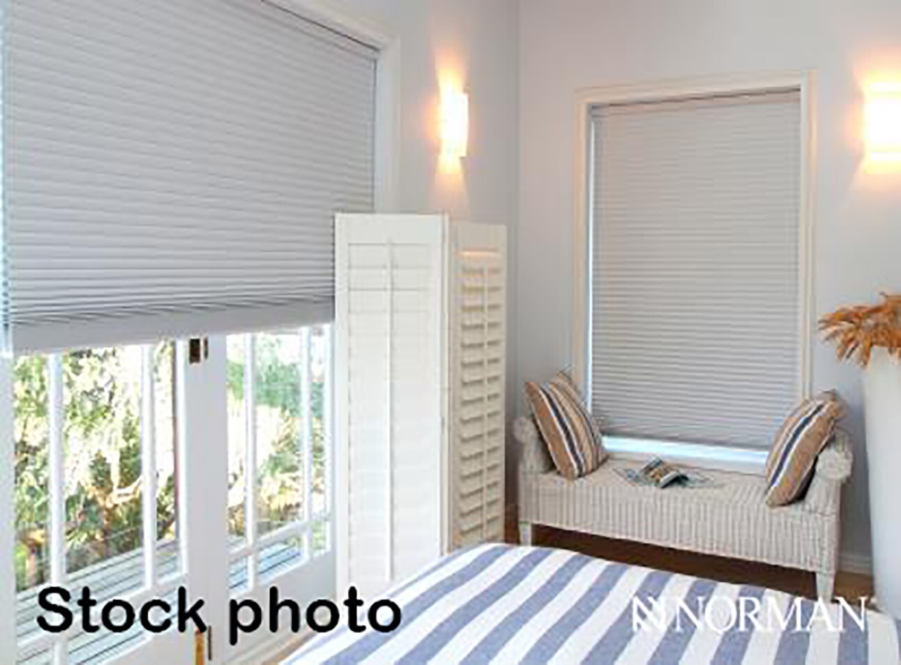 Norman San Clemente Honeycomb Shade 72x72 Cordless bright white light filtering