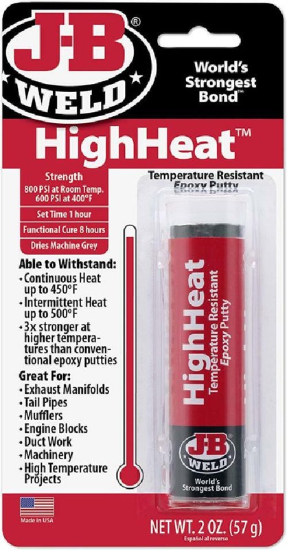 J-B Weld Highheat Temperature & High Heat Resistant Epoxy Adhesive Glue JB 8 N