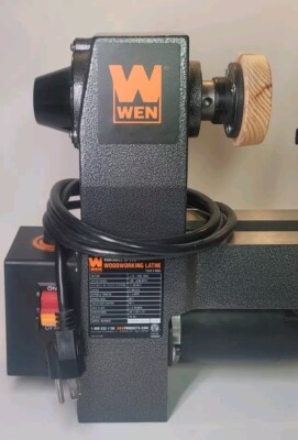 WEN LA3421 Variable Speed Mini Wood Lathe 8'' - 13'' Benchtop Lathe 3200 RPM