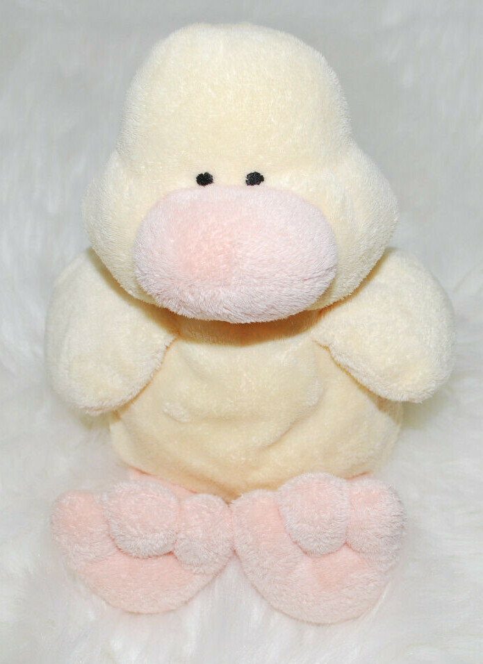 TY Pluffies Puddles Yellow Duck Tylux Easter 2002 Lovey Beanie Plush Toy 10