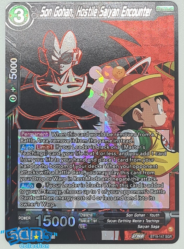 Son Gohan, Hostile Saiyan Encounter BT19-147 SGR Fighter's