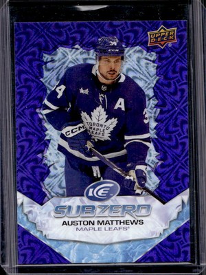 2022-23 Upper Deck Ice Auston Matthews Sub Zero Purple #SZ-AM Maple Leafs