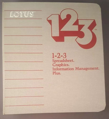 Vtg 1984 LOTUS 1-2-3 123 5.25