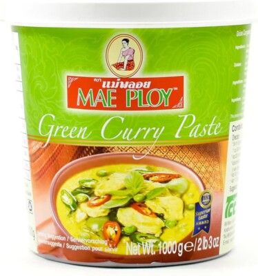 MAE PLOY LARGE SIZE Thai Green Curry Paste 2lb 3oz / 1000g