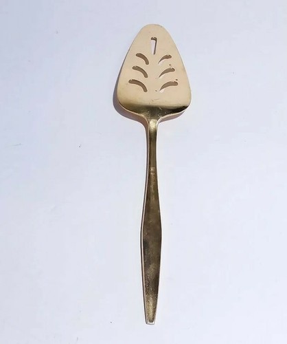 JH Carlyle Golden Bouquet Pierced Pie Server 10 3/8 Inch Gold Electroplate