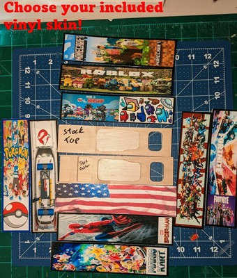 Pinewood Derby Body and Vinyl Skin, by a multiple time Pro World Champ! (BSA WB)