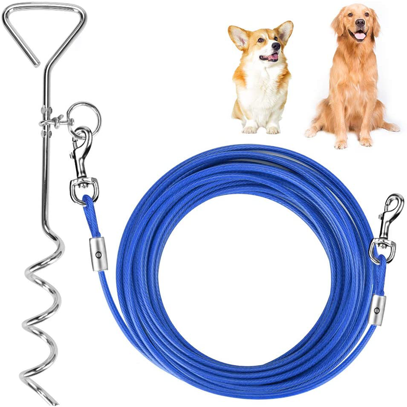 Welltop Anlegespirale Anlegepflock Mit Hundeleine, 15 Zoll Anlegepflöcke Für H