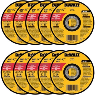 DeWALT DW 8062 4 1/2'' X .045'' X 7/8'' Thin cut off wheel 25 Pack  DW8062