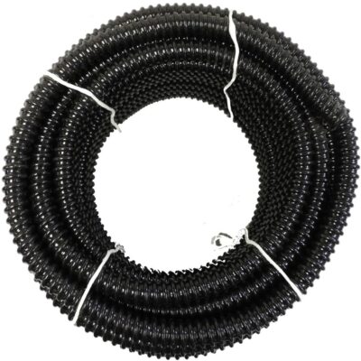 Universal 3/4'' ID Metric Kink Free Spiral Corrugated PVC Pond Hose - 50 ft.