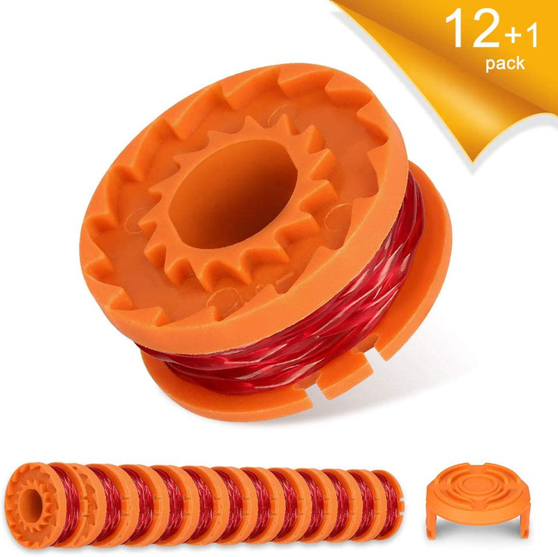 Trimmer Spool Line for Worx Weed Wacker Spool Replacement Parts 0.065 inch 13pc