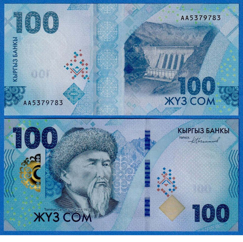Kyrgyzstan Billet 100  Som 2023 2024 New Nouveau Neuf Unc