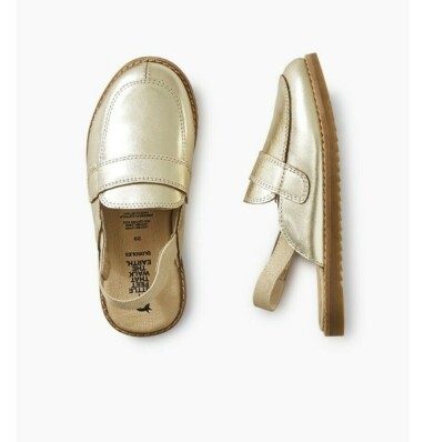 OLD SOLES Leather Mule - Metallic Gold - NWB Little Girl US 13 (EU 30)