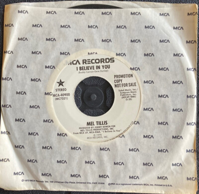 MEL TILLIS/I Believe In You (Promotion Copy; 1978) NM
