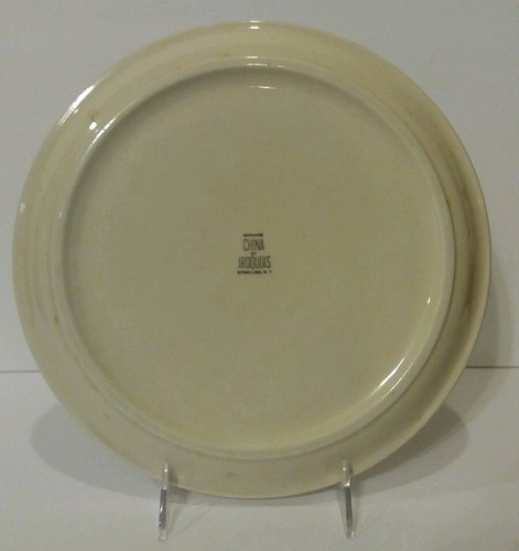 Vintage Iriquois China Peter Max Set of 2 Floral MCM Dinner Plates Syracuse NY