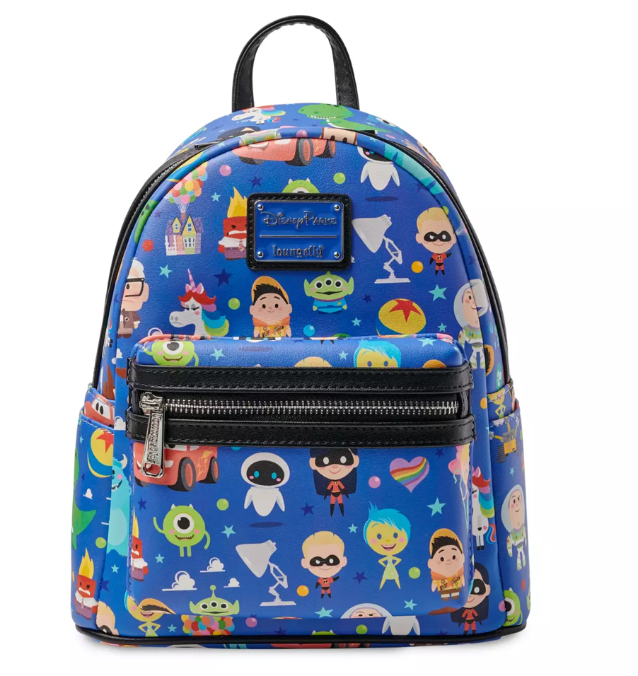 DISNEY LOUNGEFLY MINI BACKPACK WORLD OF PIXAR DISNEY PARKS