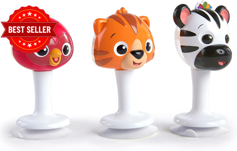 Rattle & Jingle Trio High Chair Suction Toys Take-Along Musical Rattle Set Age 6