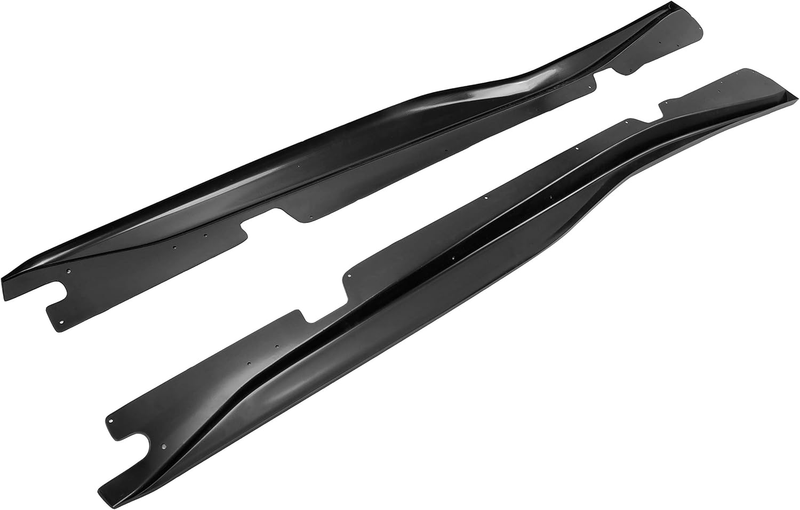 Matte Black Side Skirt Rocker Panels for 2014-2019 Corvette C7 Base Models