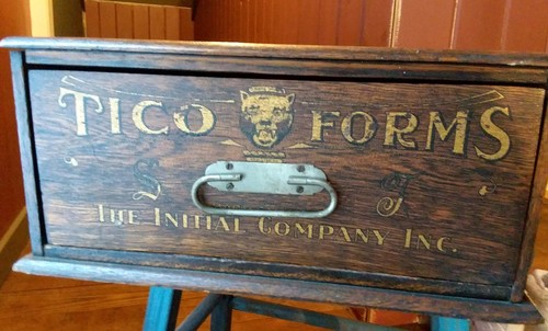 TICO Forms The Initial Co. Inc. Oak Display W/letters Country General Store